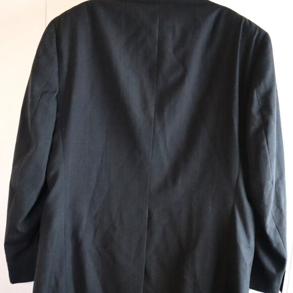 Vtg Threadneedle Mens Suit Jacket Sports Coat Dark Gray Blue Red Pinstripe 44 - Picture 3 of 6